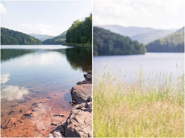 Switzer Lake with a Virginia mountain background