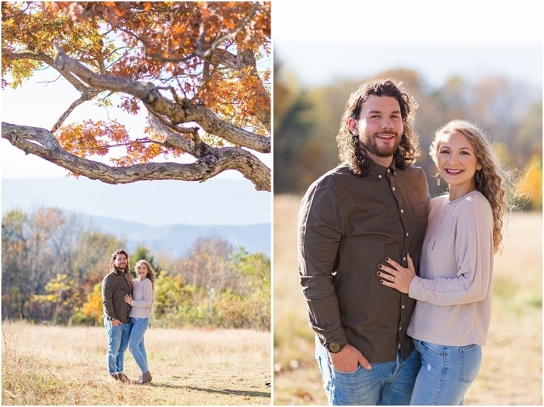 This Skyline Drive fall engagement session was straight fire. The autumn sunset colors of Tanner's Ridge Overlook and these stylish couple were too hot to handle