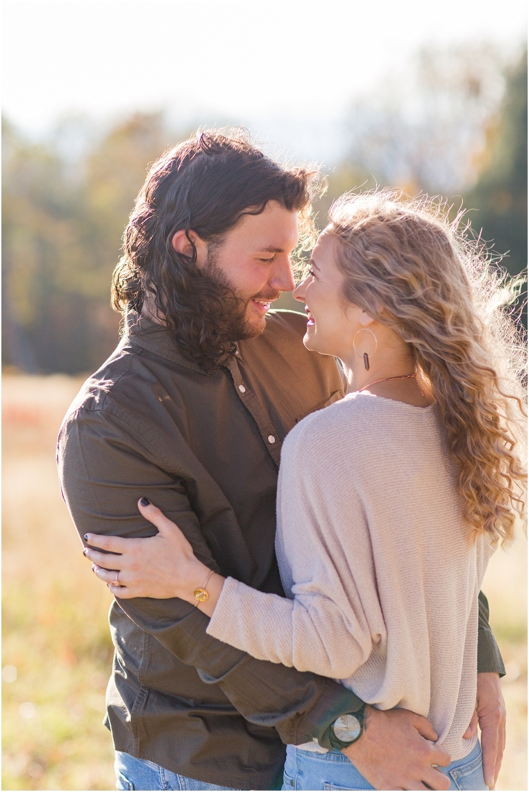 This Skyline Drive fall engagement session was straight fire. The autumn sunset colors of Tanner's Ridge Overlook and these stylish couple were too hot to handle