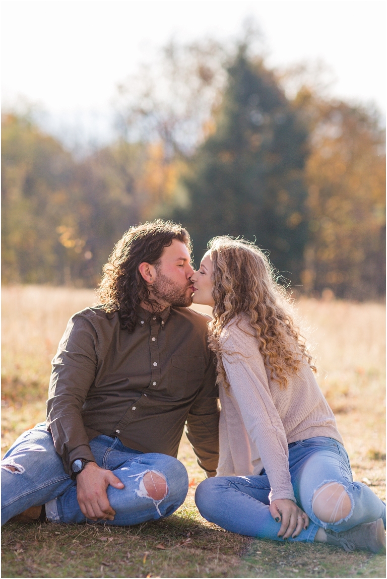 This Skyline Drive fall engagement session was straight fire. The autumn sunset colors of Tanner's Ridge Overlook and these stylish couple were too hot to handle