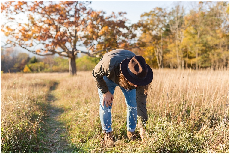 This Skyline Drive fall engagement session was straight fire. The autumn sunset colors of Tanner's Ridge Overlook and these stylish couple were too hot to handle