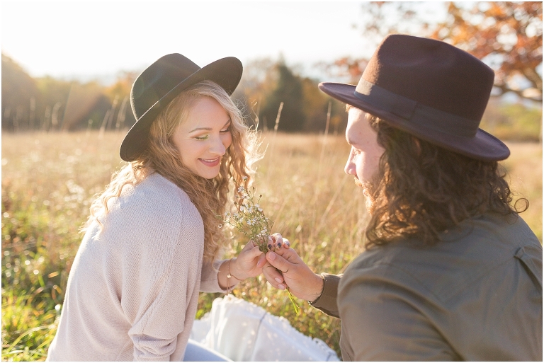 This Skyline Drive fall engagement session was straight fire. The autumn sunset colors of Tanner's Ridge Overlook and these stylish couple were too hot to handle