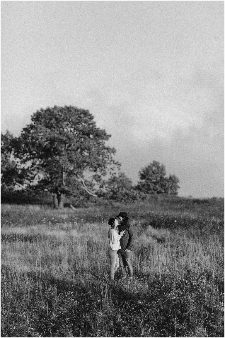 This Skyline Drive fall engagement session was straight fire. The autumn sunset colors of Tanner's Ridge Overlook and these stylish couple were too hot to handle