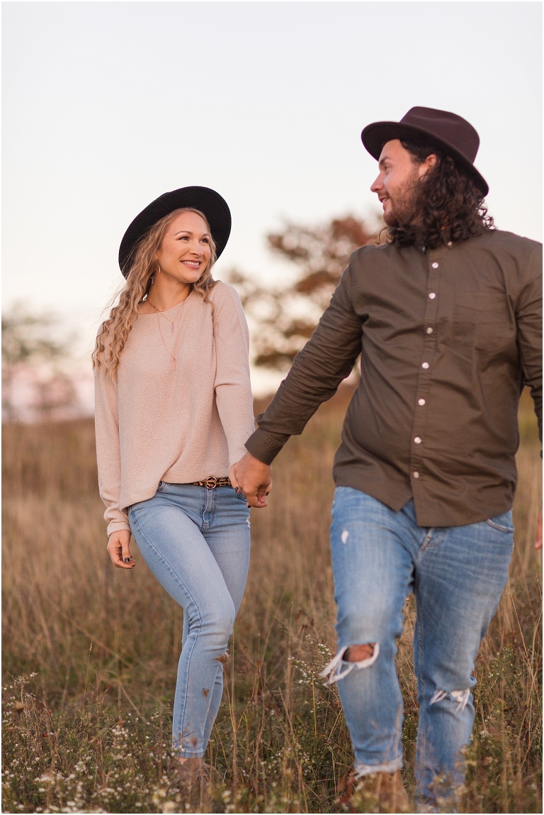 This Skyline Drive fall engagement session was straight fire. The autumn sunset colors of Tanner's Ridge Overlook and these stylish couple were too hot to handle