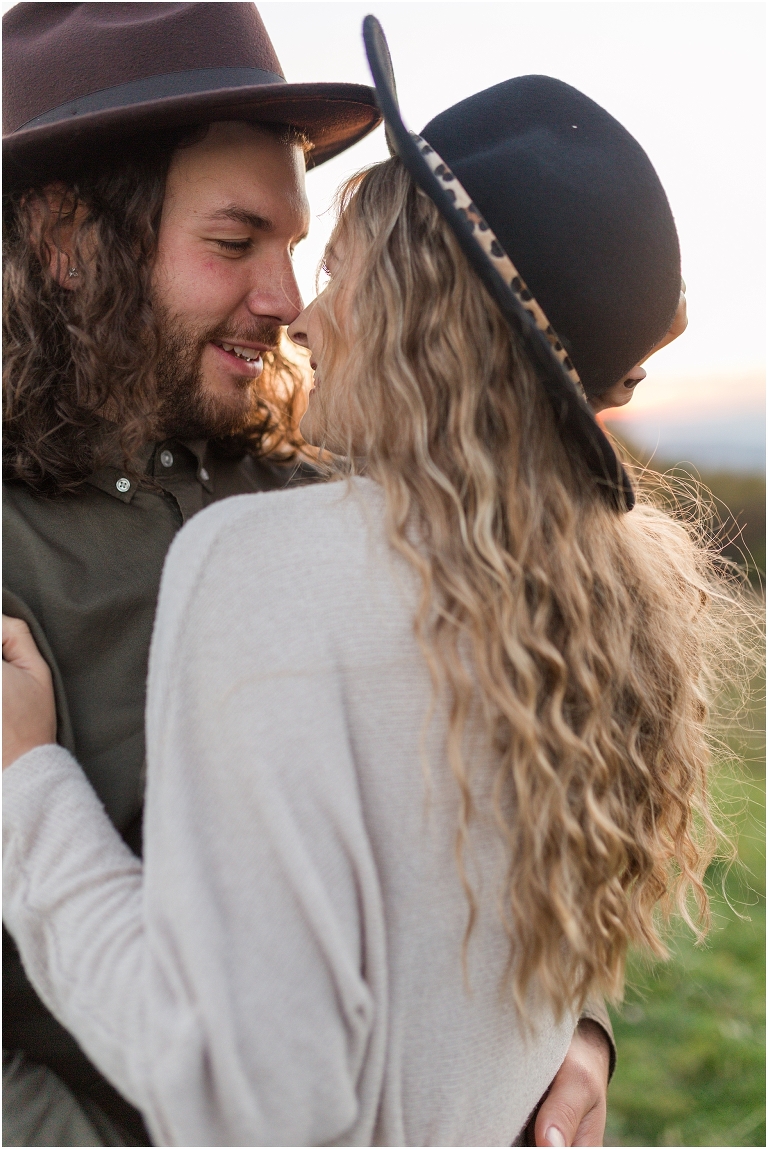 This Skyline Drive fall engagement session was straight fire. The autumn sunset colors of Tanner's Ridge Overlook and these stylish couple were too hot to handle