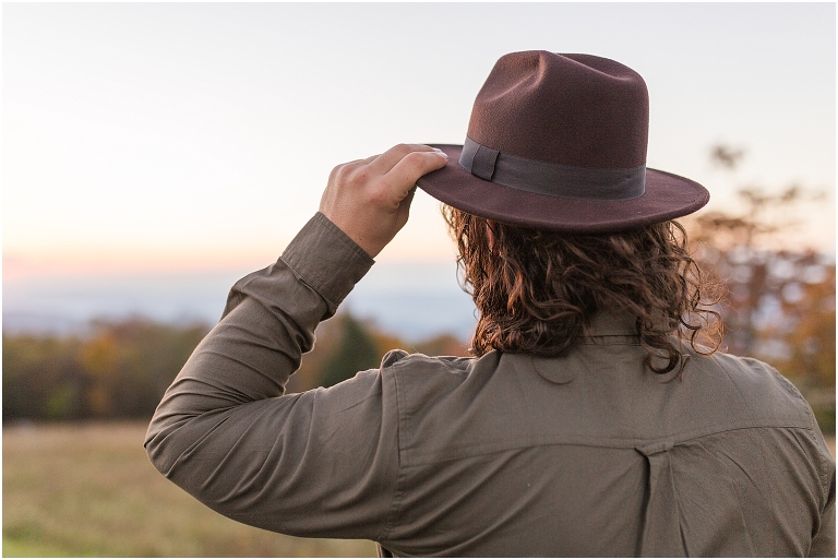 This Skyline Drive fall engagement session was straight fire. The autumn sunset colors of Tanner's Ridge Overlook and these stylish couple were too hot to handle