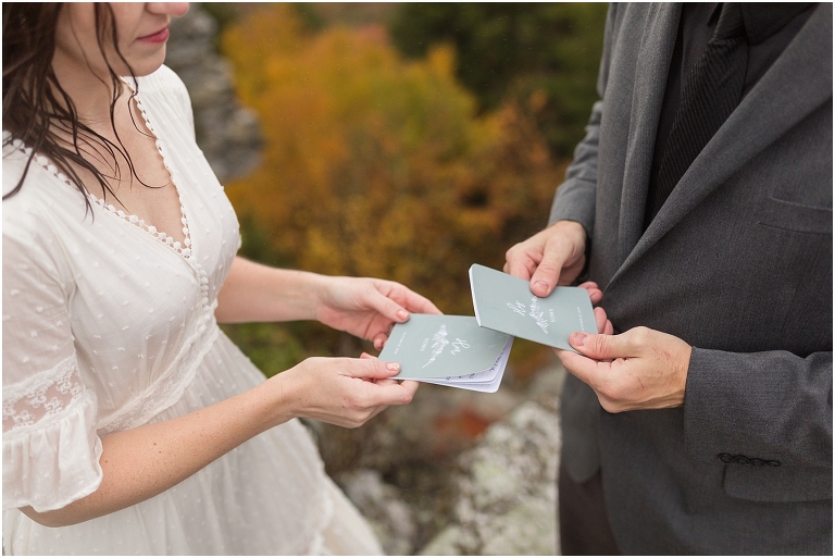 Vow renewal ceremonies can be filled with personalized details, such as these Etsy mountain vow renewal books