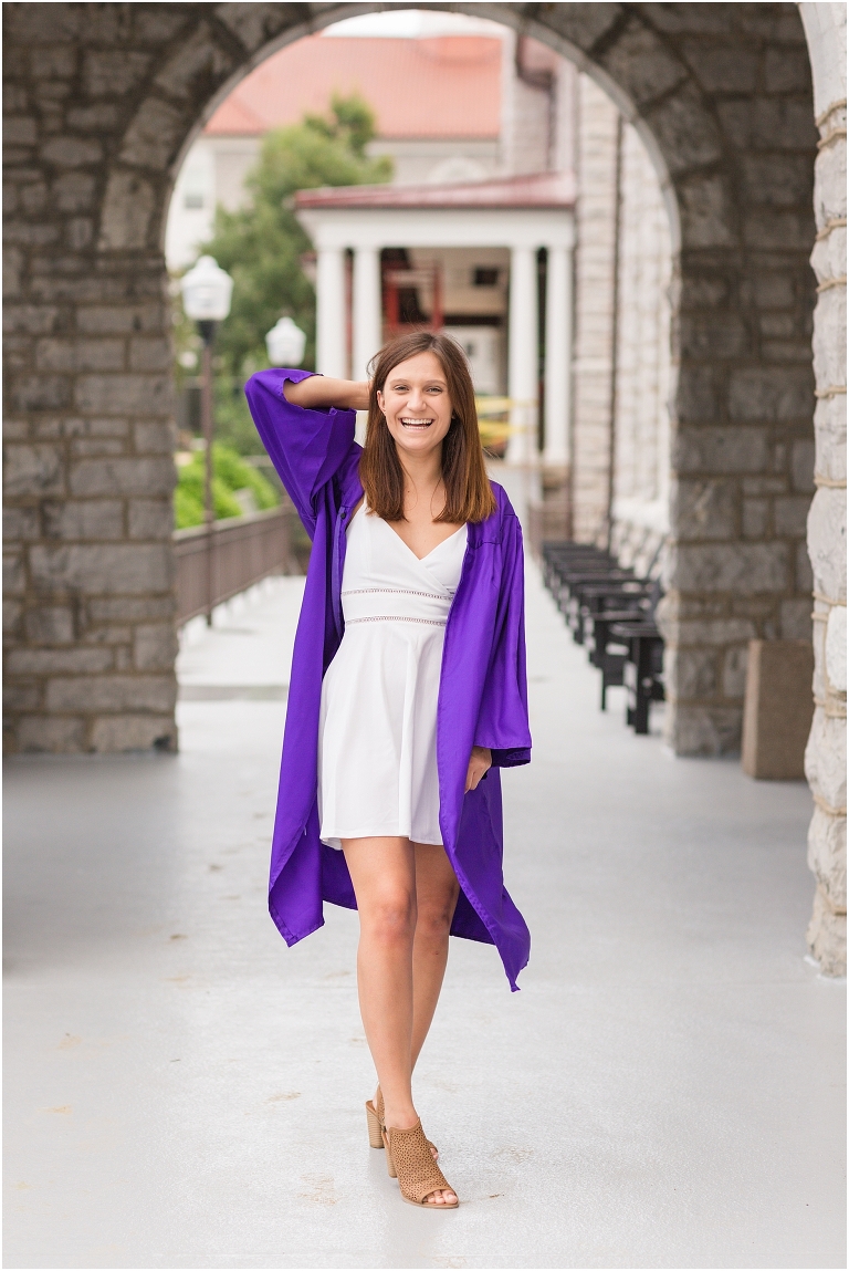 JMU senior posing for photoshoot.