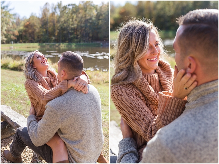 Virginia vow renewal and anniversary session in the autumn lakeside