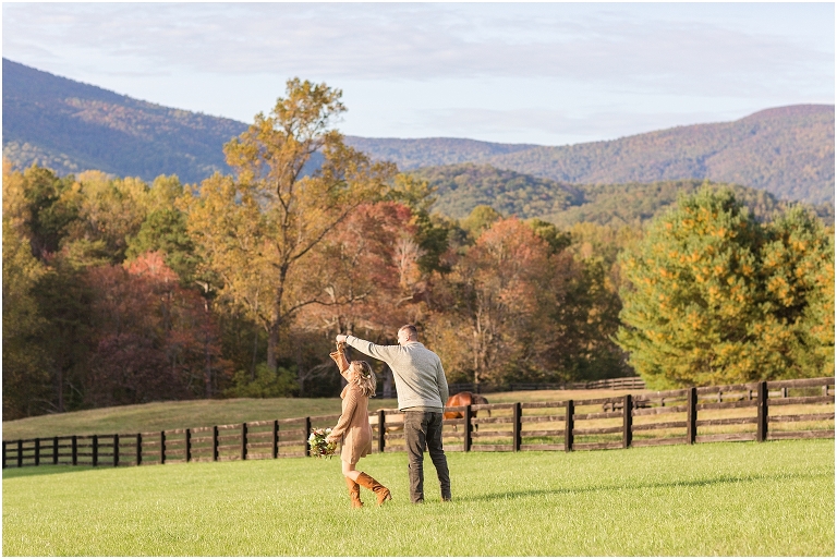 Virginia vow renewal and anniversary session in the autumn mountains