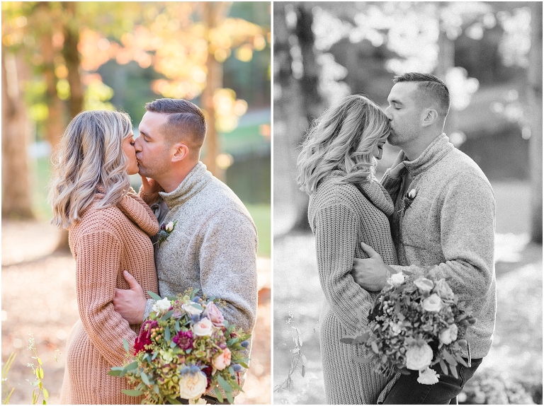 Virginia vow renewal and anniversary session in the autumn forest lakeside