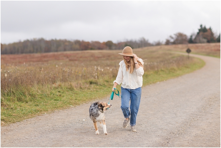 Fall sunset Big Meadows Skyline Drive senior session
