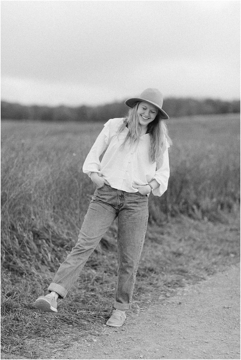 Fall sunset Big Meadows Skyline Drive senior session