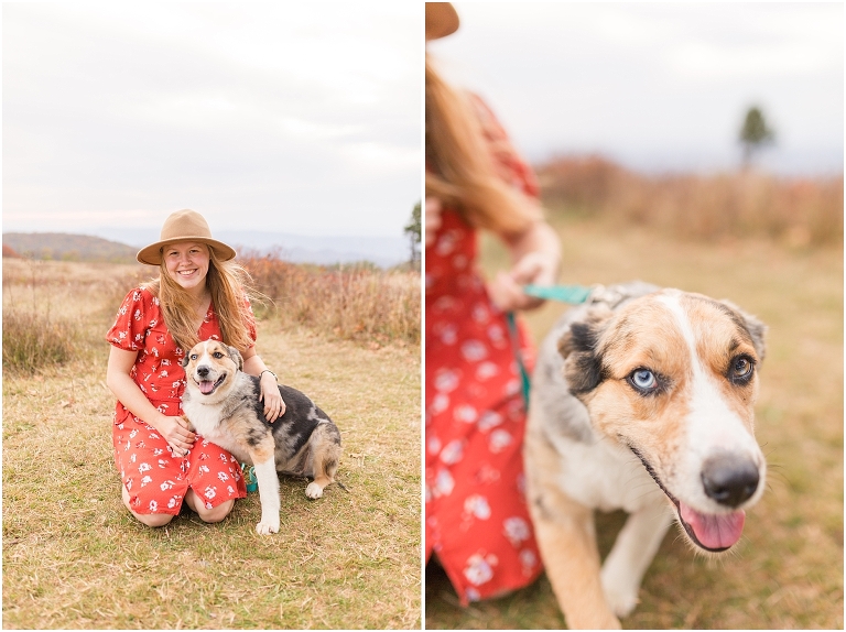 Fall sunset Big Meadows Skyline Drive senior session