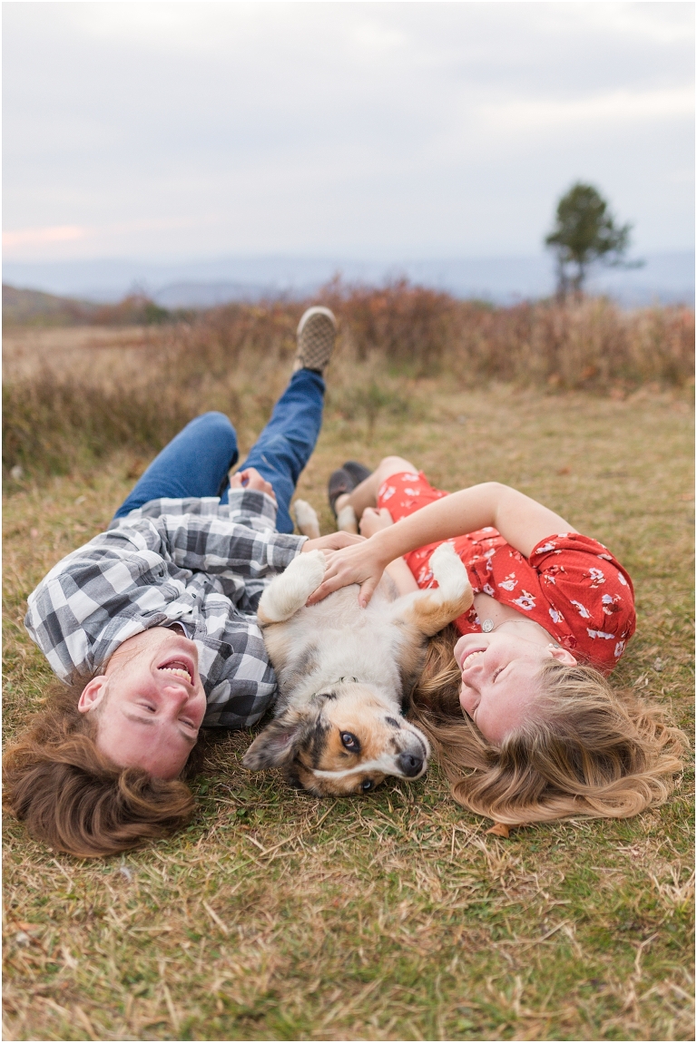 Fall sunset Big Meadows Skyline Drive senior session