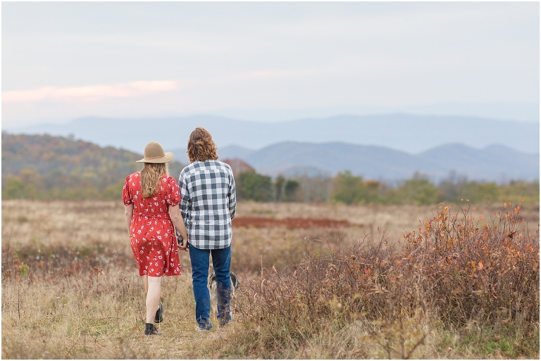 Fall sunset Big Meadows Skyline Drive senior session