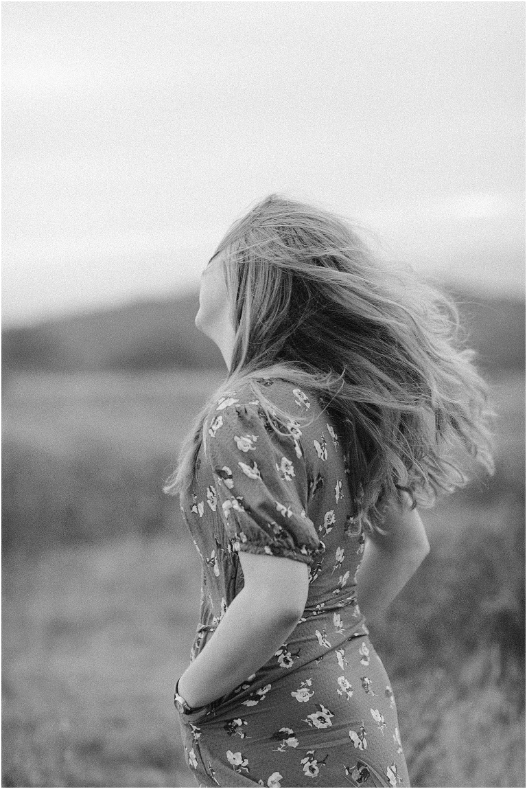 Fall sunset Big Meadows Skyline Drive senior session