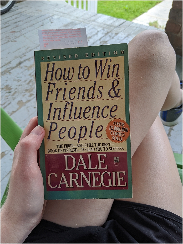 This classic has been on my list for years but I've never gotten around to it. It's super easy to read, entertaining, and thought-provoking. Carnegie really knows how to tell a tale, and he fills it with so much information that it's astounding. I could only read a chapter or two at a time so I could have time to process all the goodness he was telling us. He really knows how to explain human nature. Biggest takeaway: Give others your full attention and interest and they will remember you