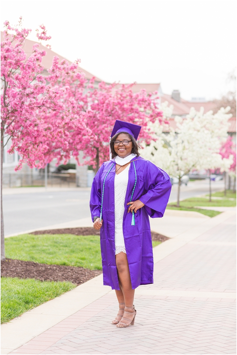 When should you take your JMU graduation portraits? The James Madison University Quad can be blooming with flowers in April