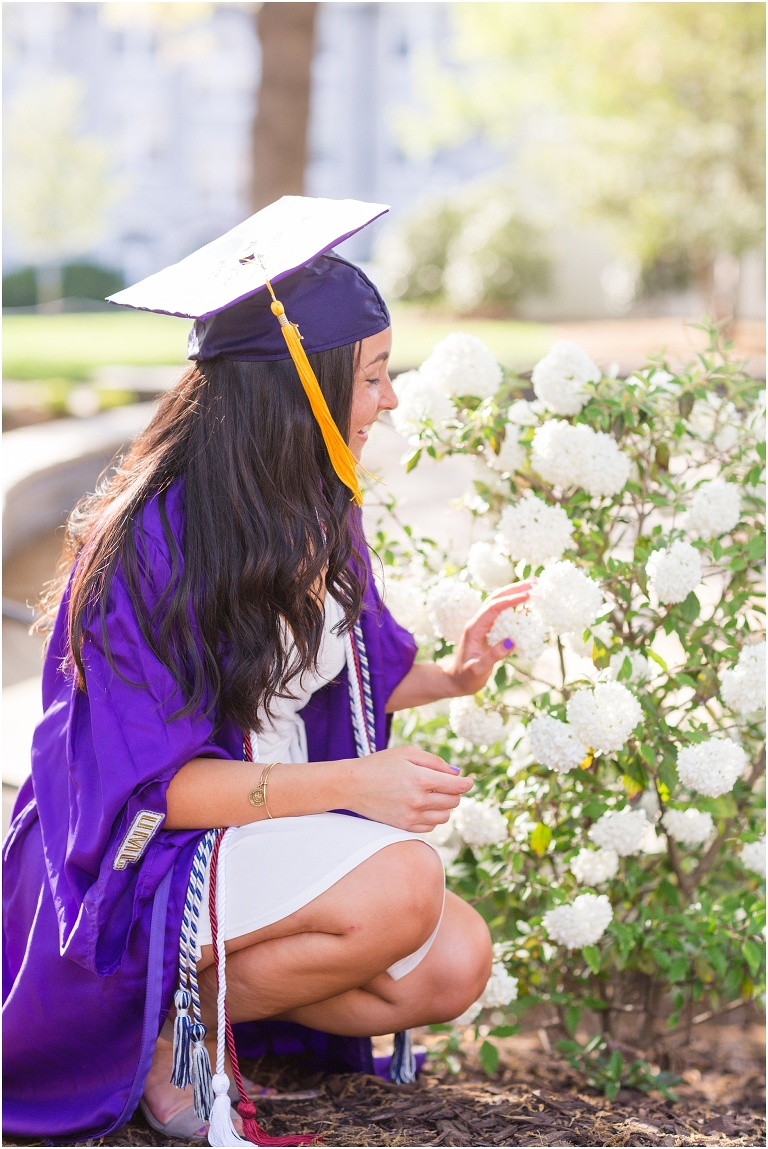 When should you take your JMU graduation portraits? The James Madison University Quad can be blooming with flowers in April
