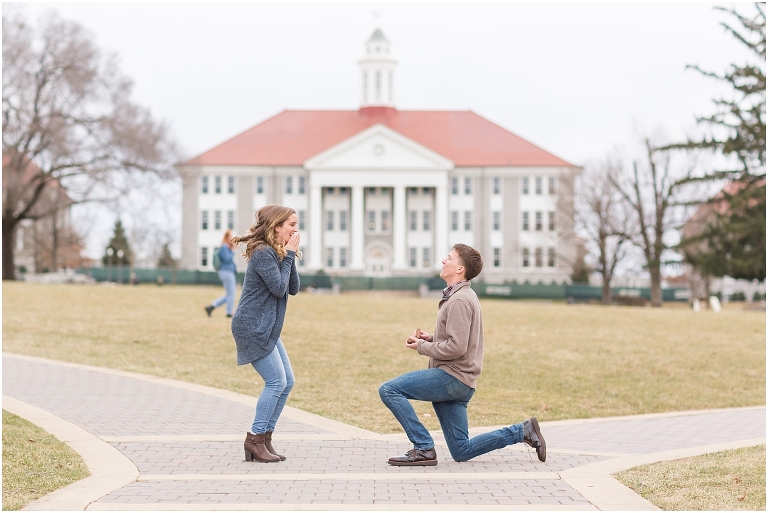 When should you take your JMU graduation portraits? The James Madison University Quad can be cold in February