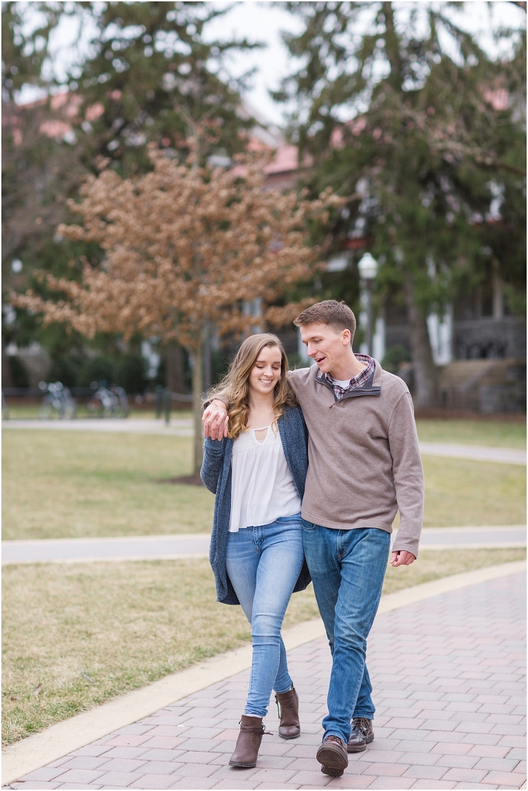 When should you take your JMU graduation portraits? The James Madison University Quad can be cold in February