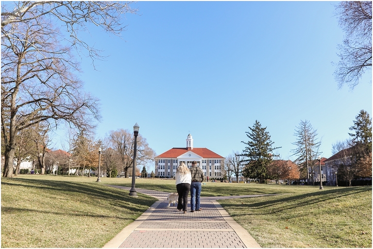When should you take your JMU graduation portraits? The James Madison University Quad can be cold in February