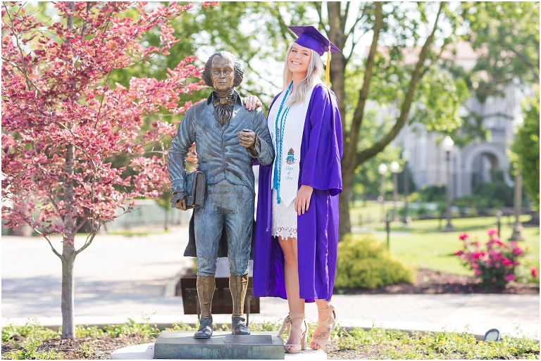 When should you take your JMU graduation portraits? The James Madison University Quad can be hot in June, July, and August