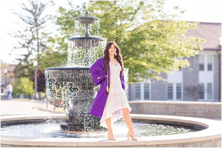 When should you take your JMU graduation portraits? The James Madison University Quad can be warm and beautiful in May