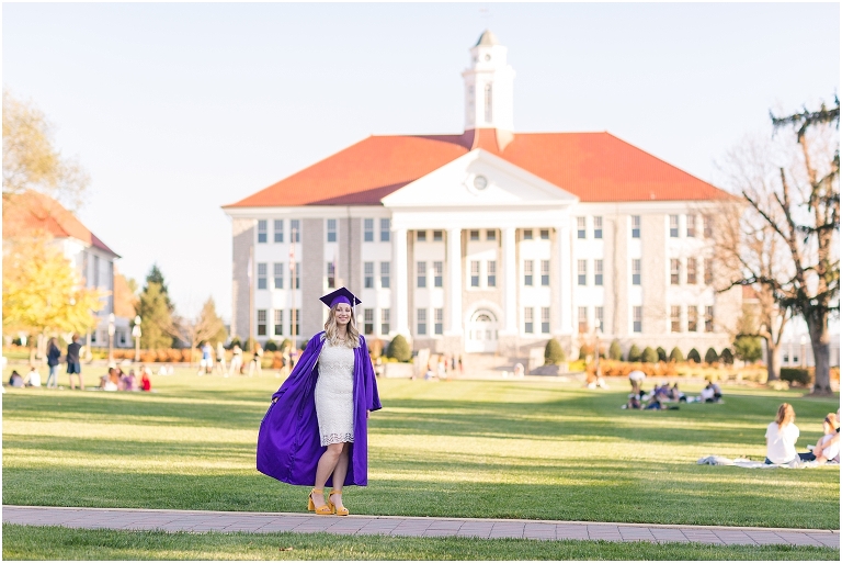When should you take your JMU graduation portraits? The James Madison University Quad can be cold in November