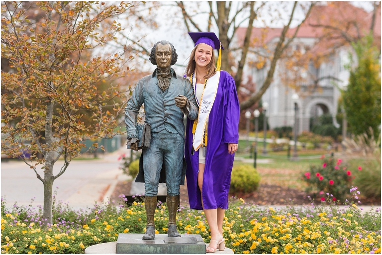 When should you take your JMU graduation portraits? The James Madison University Quad can be filled with fall foliage in October