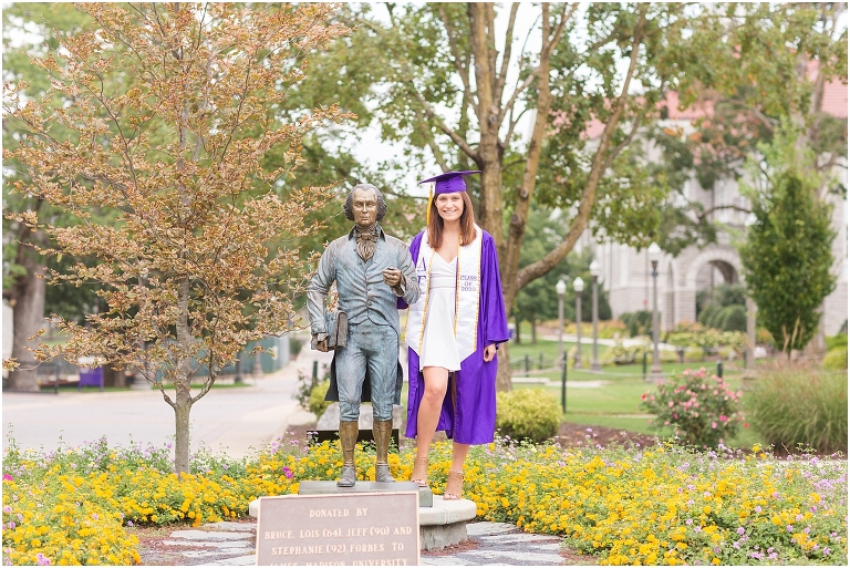 When should you take your JMU graduation portraits? The James Madison University Quad can be cool and beautiful in September