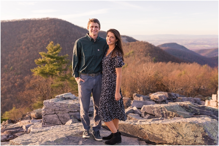 Engagement session at Blackrock Summit in Virginia. The views were amazing and the sunset was meant for this session. 