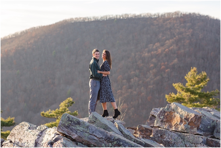 Engagement session at Blackrock Summit in Virginia. The views were amazing and the sunset was meant for this session. 