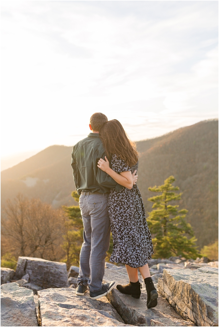 Engagement session at Blackrock Summit in Virginia. The views were amazing and the sunset was meant for this session. 