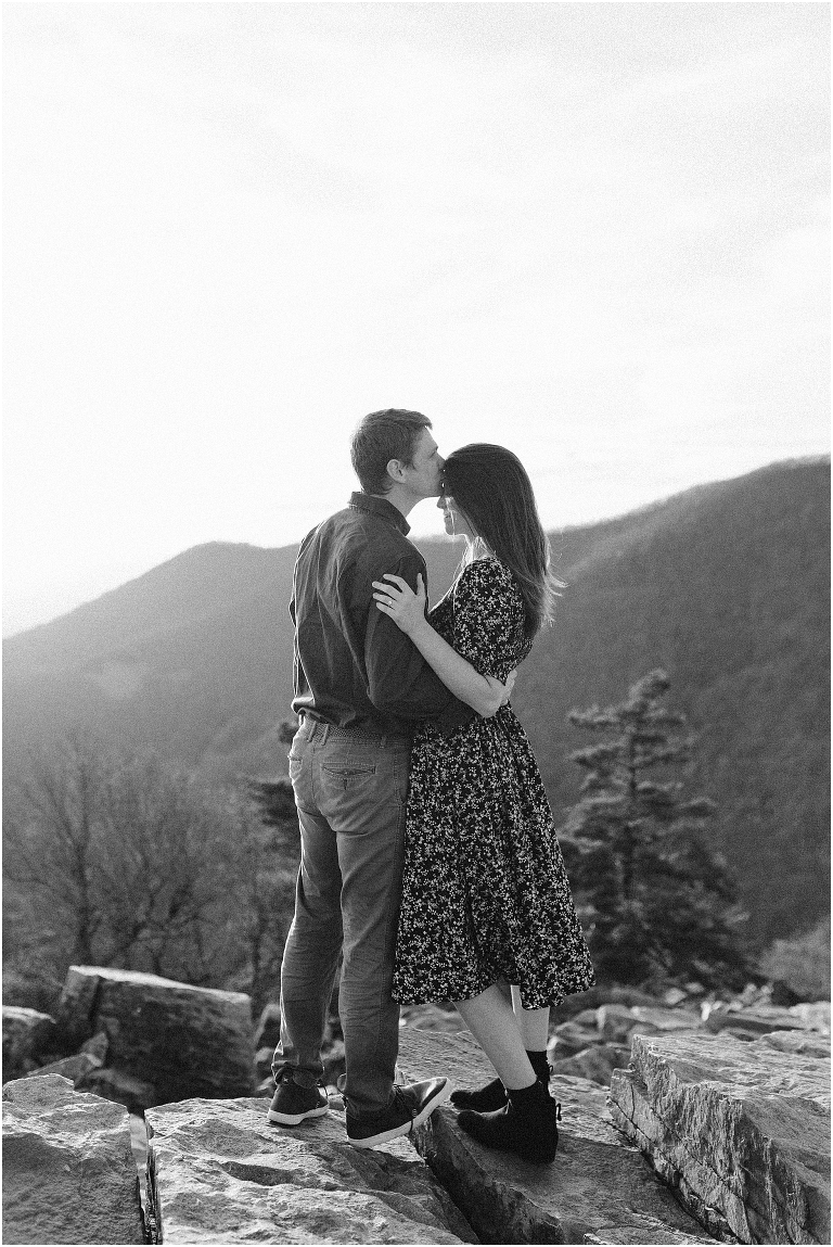 Engagement session at Blackrock Summit in Virginia. The views were amazing and the sunset was meant for this session. 