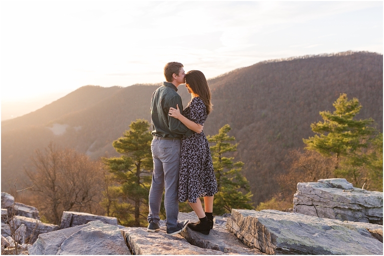 Engagement session at Blackrock Summit in Virginia. The views were amazing and the sunset was meant for this session. 