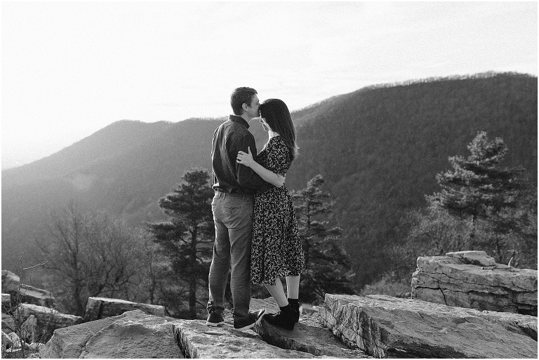 Engagement session at Blackrock Summit in Virginia. The views were amazing and the sunset was meant for this session. 