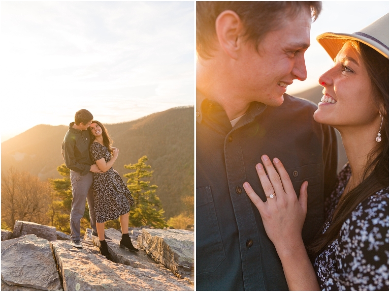 Engagement session at Blackrock Summit in Virginia. The views were amazing and the sunset was meant for this session. 