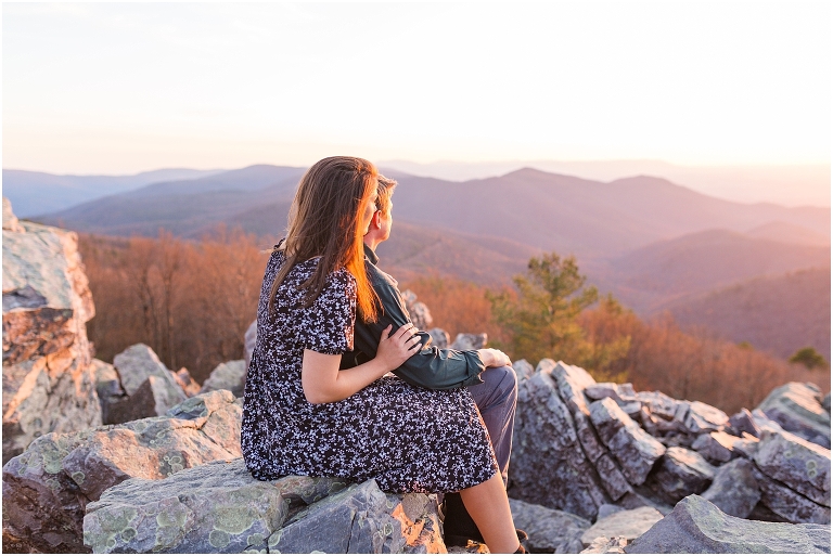 Engagement session at Blackrock Summit in Virginia. The views were amazing and the sunset was meant for this session. 