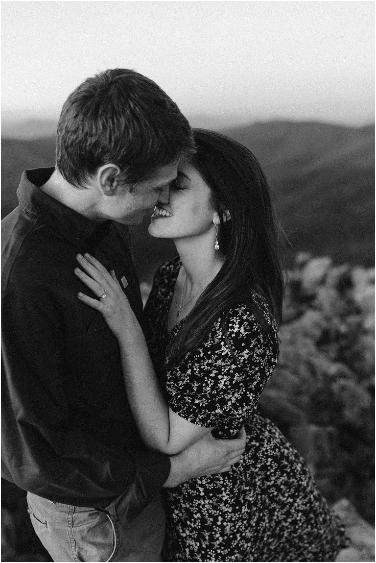 Engagement session at Blackrock Summit in Virginia. The views were amazing and the sunset was meant for this session. 