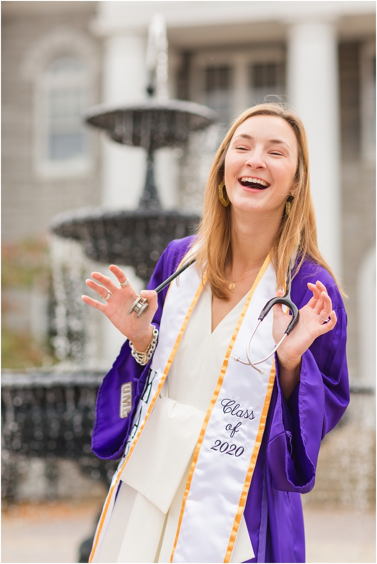 James Madison University (JMU) graduation portraits
