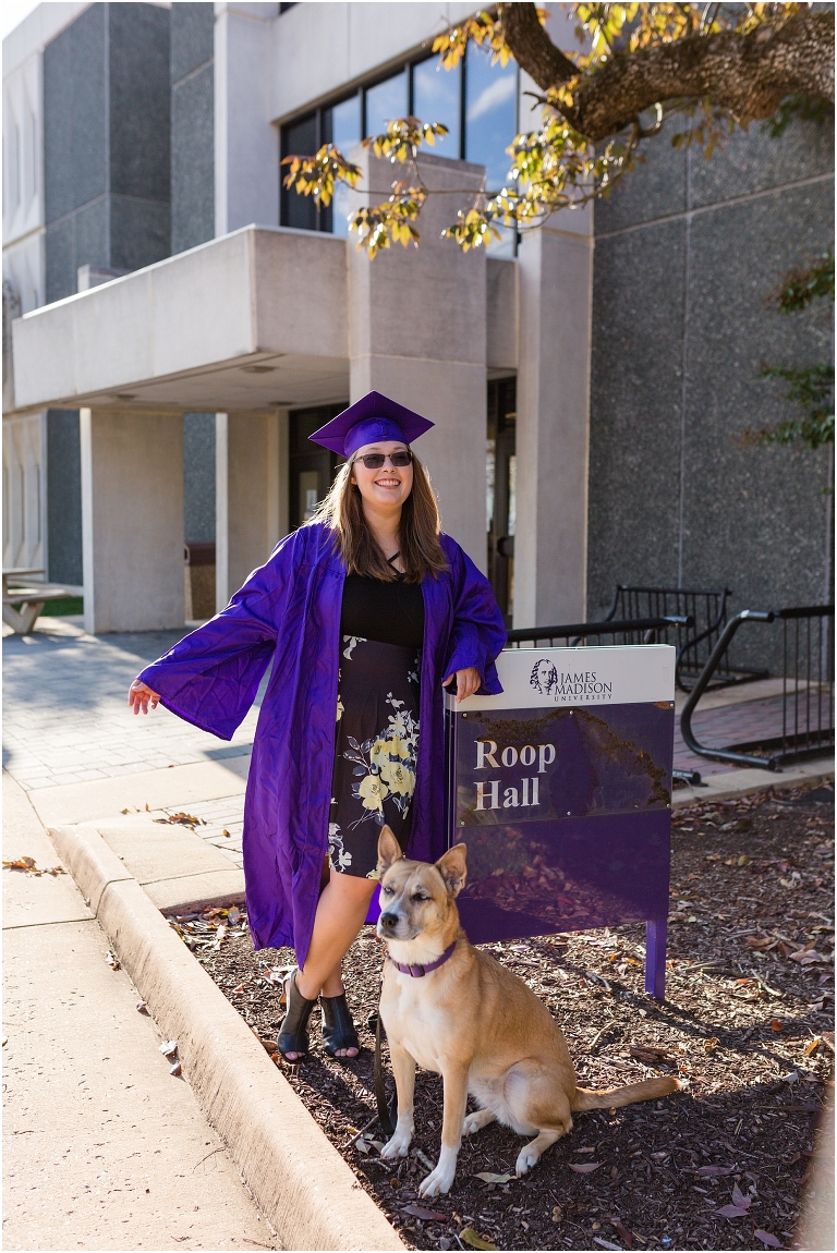 James Madison University (JMU) graduation portraits