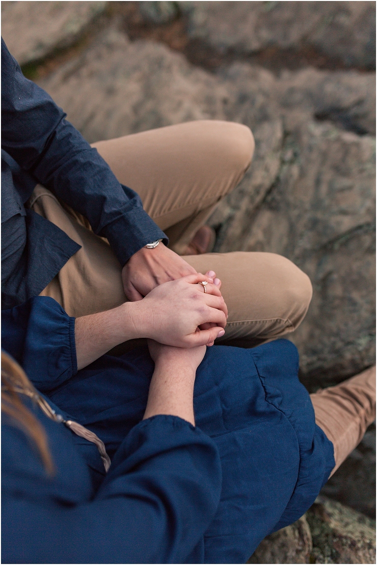 Skyline Drive Overlook engagement session with late fall colors, a beautiful view, and love.