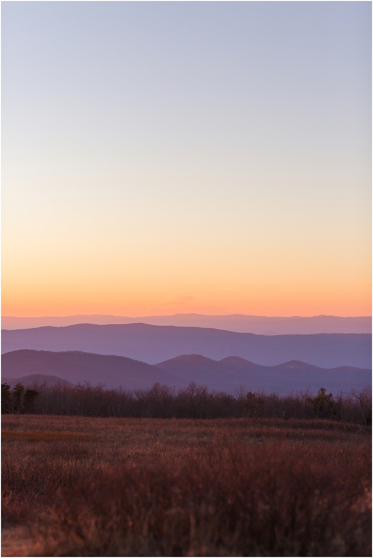 Engagement session at Big Meadows in Virginia. Beautiful colors and views surrounded us for this special occasion.