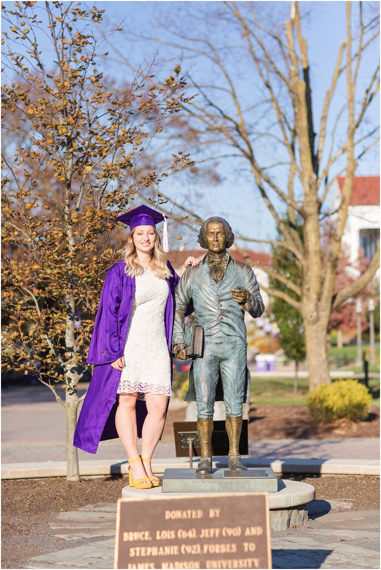 James Madison University (JMU) graduation portraits.
