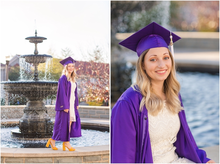 James Madison University (JMU) graduation portraits.