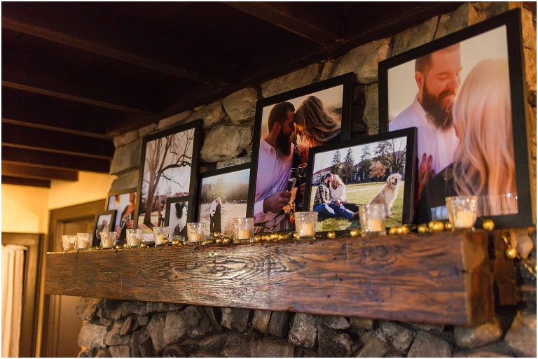 Use your engagement photos to decorate your wedding venue. Canvases, framed prints, and more