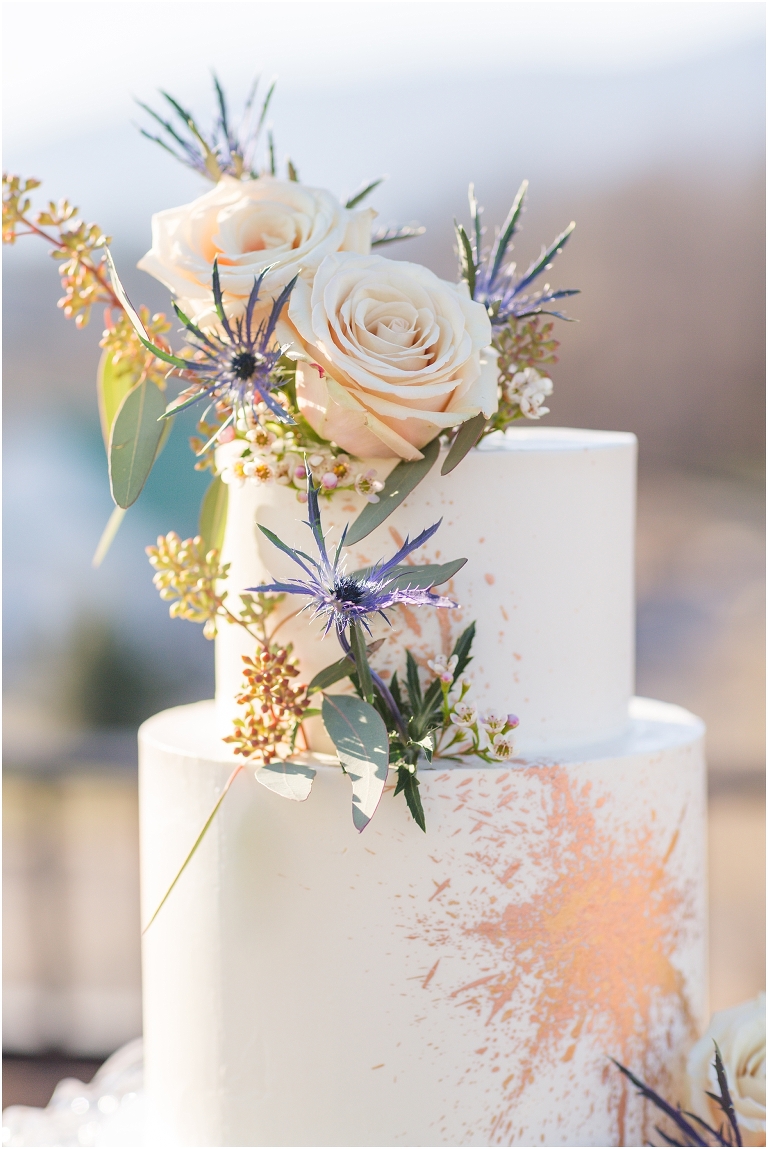 Winter wedding at The Rooftop in Crozet, Virginia. The golden sunset and surrounding views created the most beautiful wedding.