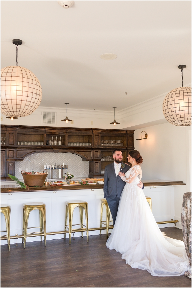 Winter wedding at The Rooftop in Crozet, Virginia. The golden sunset and surrounding views created the most beautiful wedding.